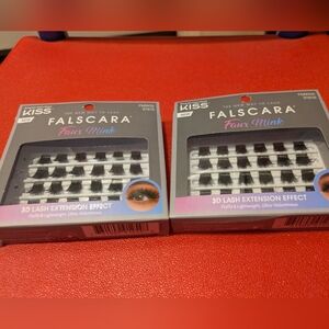 KISS Falscara Multipack False  Faux Mink, 3D Lash Extension Effect  2 Boxes New